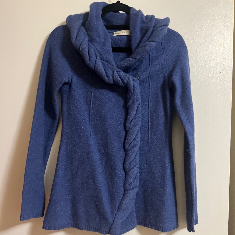 Charlie and Robin double breasted cardigan sweater, 100% wool, small